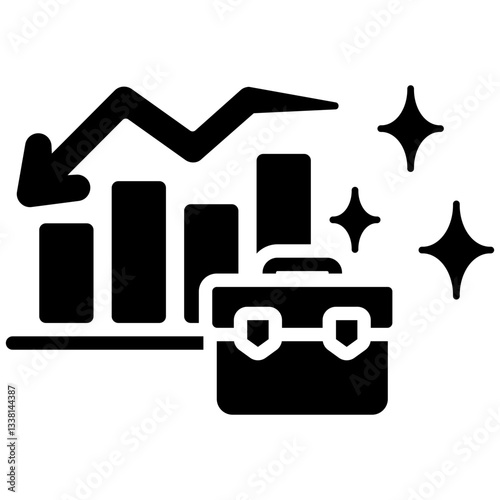 Failure icon in Glyph Style. Simple Vector Design. Simple Vector Glyph Icon