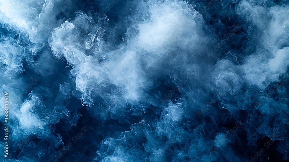 Fototapeta premium Abstract Blue and White Smoke Texture Background