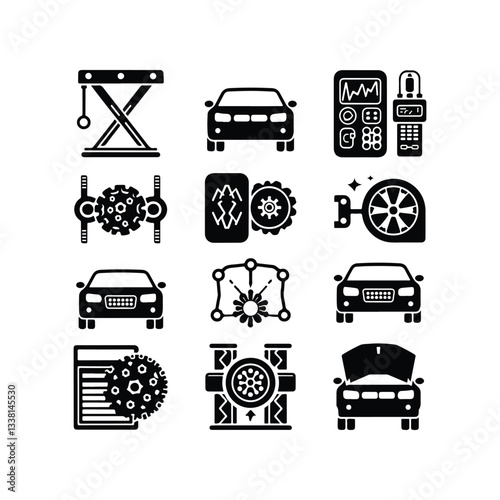 car repair service icon with wrench Car service & garage Car service icon set with editable stroke and white background. Auto service, car repair icon set. Car car icon Car service
