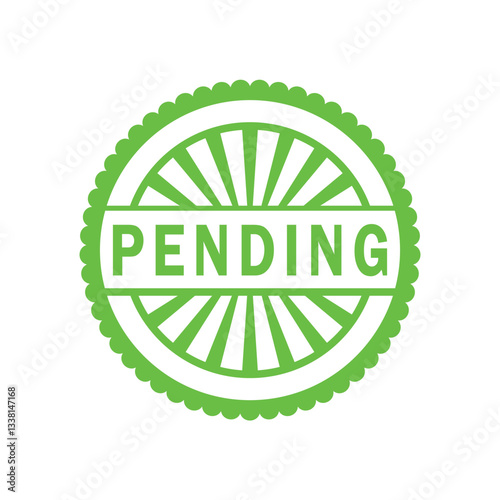 pending rubber stamp, icon, flat, design, vector, illustrations, education, style, trendy, collections