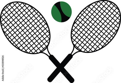 tennis racket and ball silhouette vector file eps 
