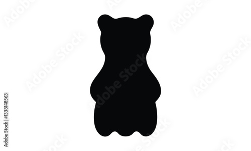 Gummy Bear Simple Black Icon