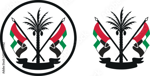 uae flag logo silhouette vector december dubai