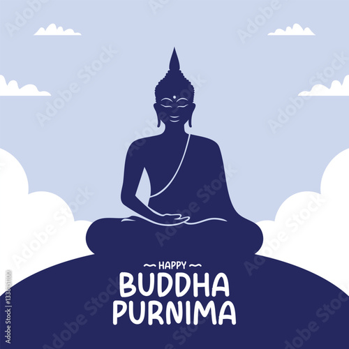 Happy Buddha Purnima Celebration Background 