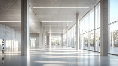 Wallpaper Mural Modern minimalist building interior spacious and bright Torontodigital.ca