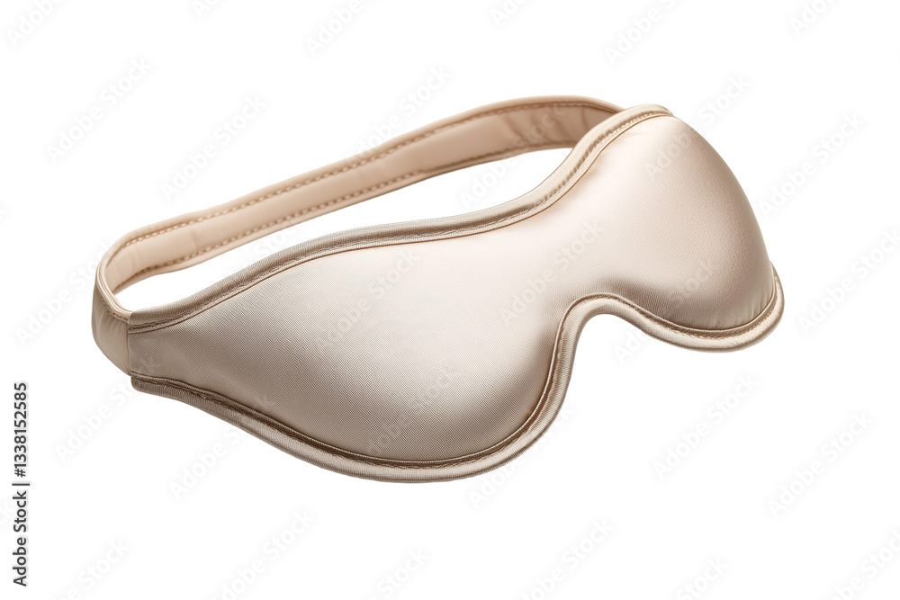 White and tan eye mask with a strap isolated White and tan eye mask with a strap isolated