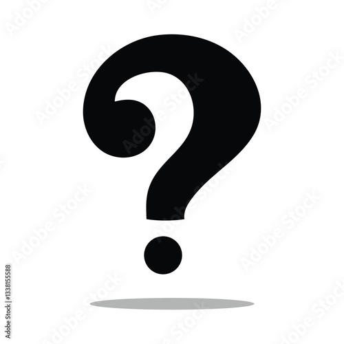 Question mark silhouette isolated on white background. Question mark icon vector illustration design. Vector Illustration . 