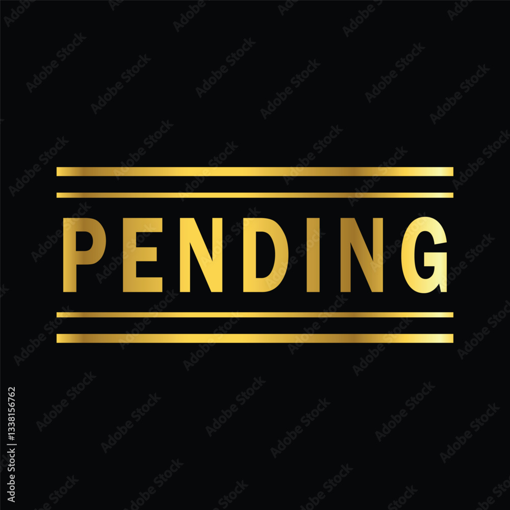 Fototapeta premium gold color pending rubber stamp, icon, flat, design, vector, illustrations, education, style, trendy, collections