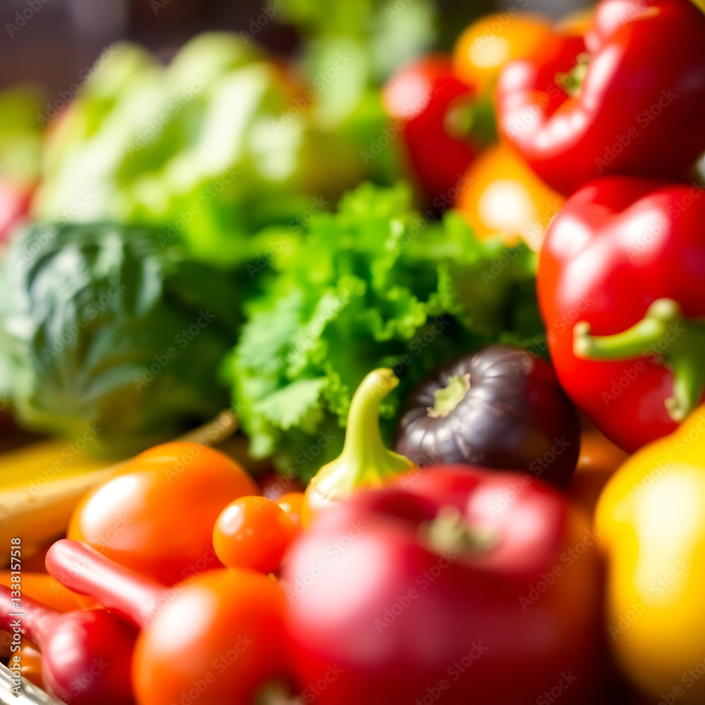 various fresh healthy vegetables background, created by generative ai various fresh healthy vegetables background, created by generative ai