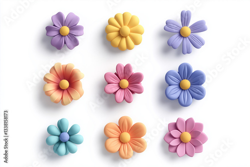 美しい花のイラスト: フラワーアートコレクション