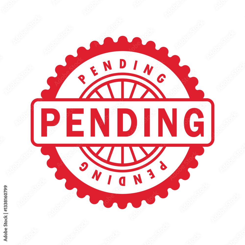 red pending rubber stamp, icon, flat, design, vector, illustrations, education, style, trendy, collections red pending rubber stamp, icon, flat, design, vector, illustrations, education, style, trendy, collections