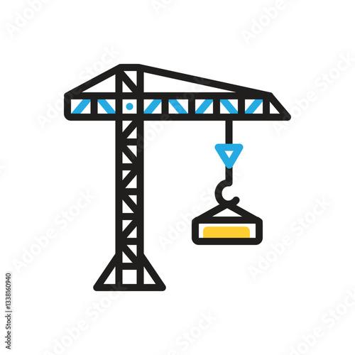 Multi color icon for crane building