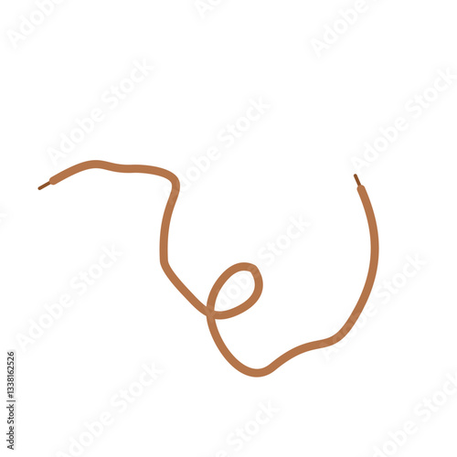 Hand drawn shoelace illustration 
