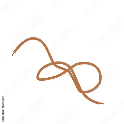 Hand drawn shoelace illustration 
