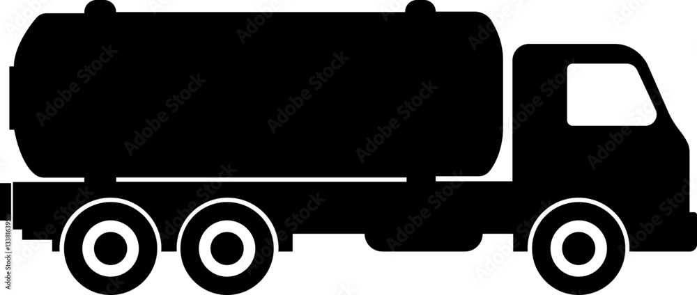 Tanker truck icon.Side view. Vector simple flat graphic illustration.Oil tanker truck filled line icon representing the transportation of petroleum,liquids or gases on the road. Tanker truck icon.Side view. Vector simple flat graphic illustration.Oil tanker truck filled line icon representing the transportation of petroleum,liquids or gases on the road.
