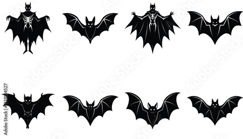 Bat Vector Shilhouette Bundle set