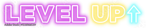 Level Up Neon Sign Icon