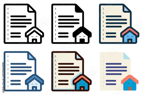 deed property document icon vector illustration