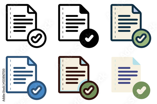 document with secure check mark icon vector illustration