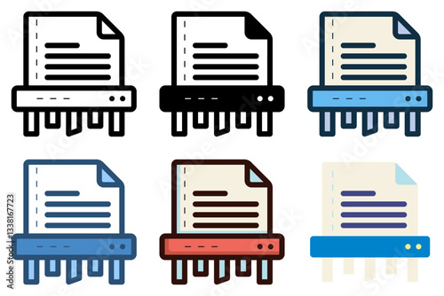 shredder document icon vector illustration