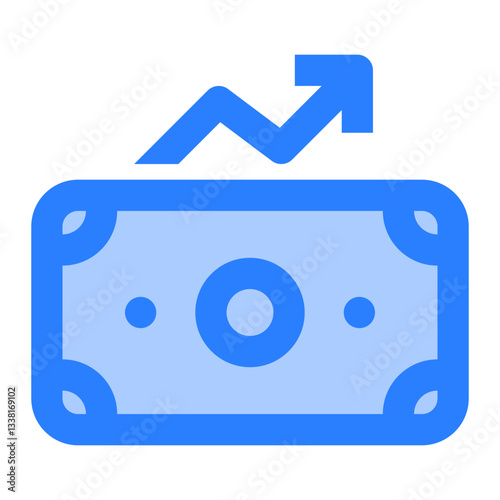 Profit Icon. Profit, Gain, Revenue, Earnings, Growth, Investment, Return, Income. Vector Icon Illustration