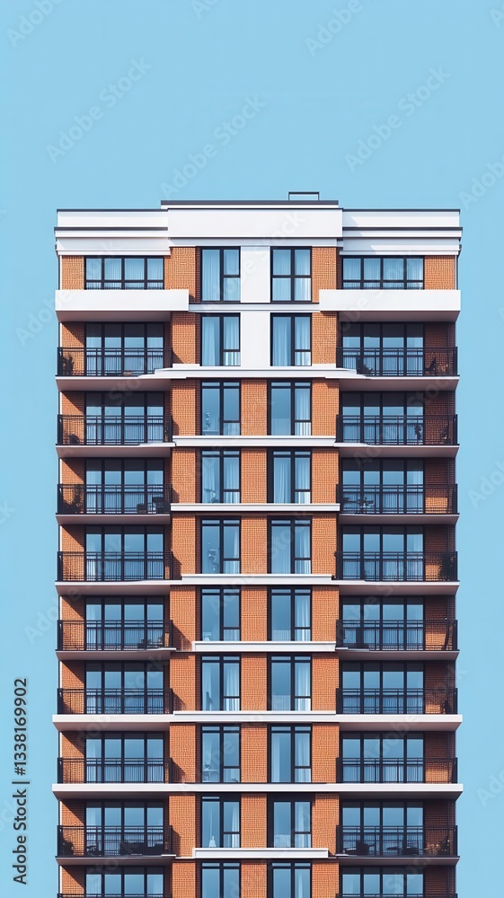 Architectural framework of a skyscraper flat design front view urban development theme animation vivid Architectural framework of a skyscraper flat design front view urban development theme animation vivid