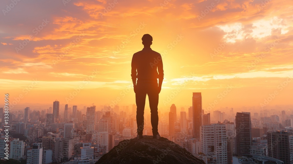 Fototapeta premium Achieving Life Goals: Dream Big, Plan, Execute with Focus and Persistence