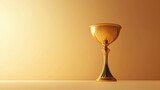 A golden chalice subtly outlined against a gradient background, evoking the Last Supper.