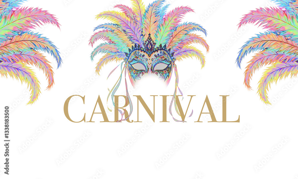 Obraz premium Carnival Graphic Banner Image with plain text