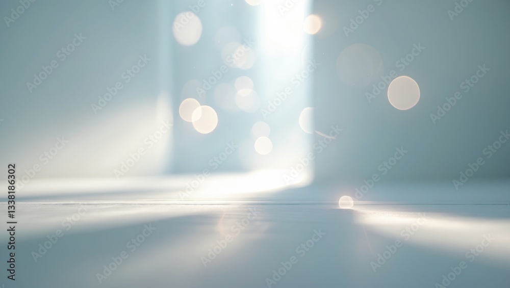 abstract blurred cleaning office background with bokeh light for use as banner, presentation concept