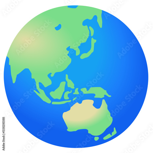 Globe Showing Asia and Australia
