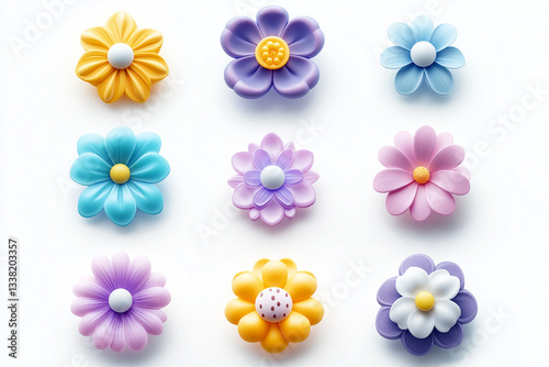 美しい花のイラスト: フラワーアートコレクション