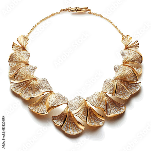 This Boucheron necklace features exquisite 18 and 24-carat gold.
