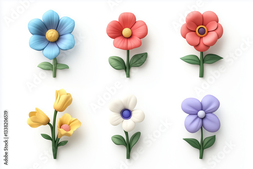 美しい花のイラスト: フラワーアートコレクション