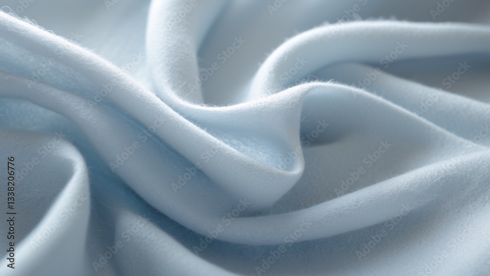 Obraz premium Close-Up Perspective of a White Felt Fabric Texture Displaying Detailed Fibers