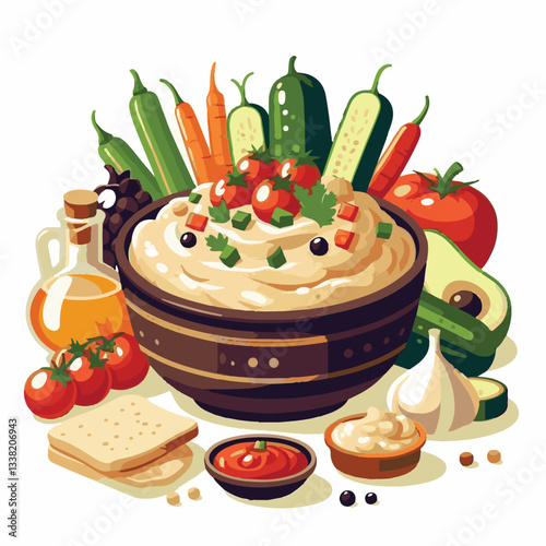 food, eggplant, cuisine, arabic, traditional, appetizer, vegetarian, dip, hummus, babaganoush, turkish, lebanese, vegetable, mediterranean, ganoush, parsley, healthy, snack, arabian, greek, baba, back