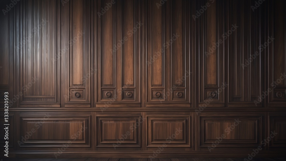 Classic wood panel wallpaper featuring a brown cabinet wall. Classic wood panel wallpaper featuring a brown cabinet wall.