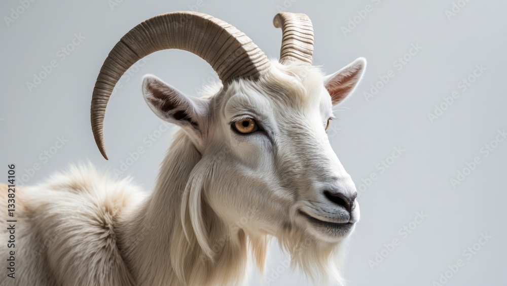 Obraz premium Goat head isolated on a white background