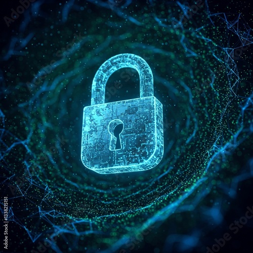 A steel padlock icon on a blue background represents secure access and safety