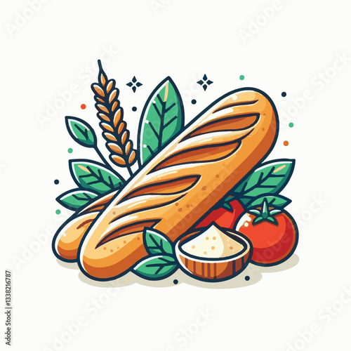 baguette, food, bread, bakery, breakfast, bun, meal, fresh, french, pastry, loaf, healthy, wheat, tasty, crust, flour, nutrition, bake, isolated, brown, background, traditional, delicious, organic, na