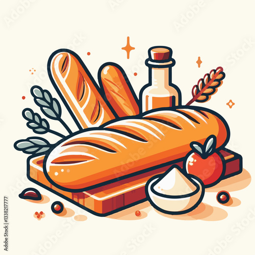 baguette, food, bread, bakery, breakfast, bun, meal, fresh, french, pastry, loaf, healthy, wheat, tasty, crust, flour, nutrition, bake, isolated, brown, background, traditional, delicious, organic, na