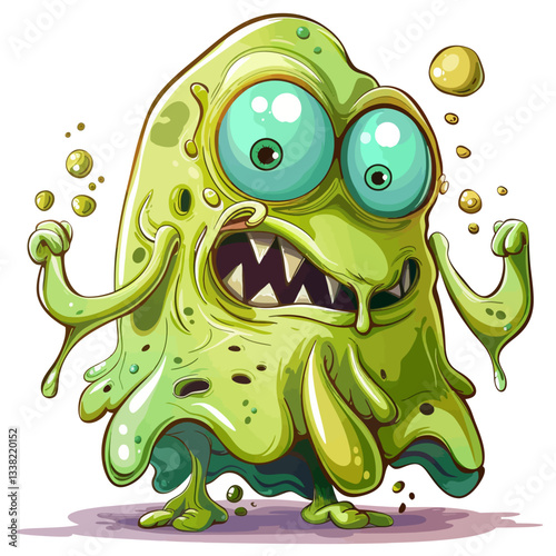 Liquid monster isolated 