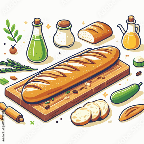 baguette, food, bread, bakery, breakfast, bun, meal, fresh, french, pastry, loaf, healthy, wheat, tasty, crust, flour, nutrition, bake, isolated, brown, background, traditional, delicious, organic, na