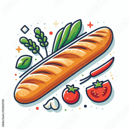 baguette, food, bread, bakery, breakfast, bun, meal, fresh, french, pastry, loaf, healthy, wheat, tasty, crust, flour, nutrition, bake, isolated, brown, background, traditional, delicious, organic, na
