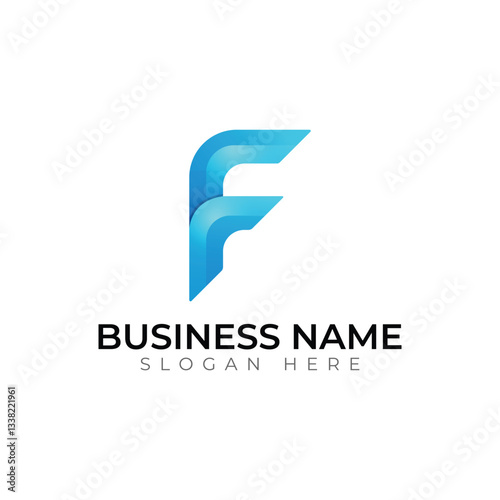 f letter abstract logo design