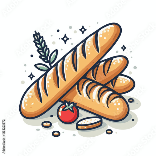 baguette, food, bread, bakery, breakfast, bun, meal, fresh, french, pastry, loaf, healthy, wheat, tasty, crust, flour, nutrition, bake, isolated, brown, background, traditional, delicious, organic, na
