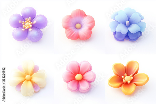 美しい花のイラスト: フラワーアートコレクション