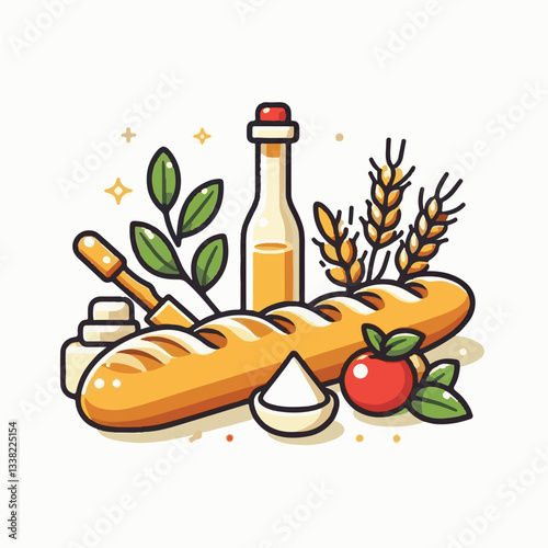 baguette, food, bread, bakery, breakfast, bun, meal, fresh, french, pastry, loaf, healthy, wheat, tasty, crust, flour, nutrition, bake, isolated, brown, background, traditional, delicious, organic, na