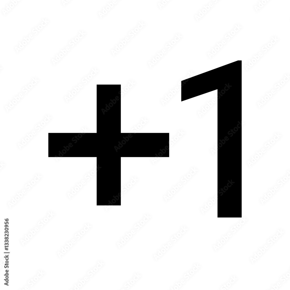 Obraz premium Plus One Icon