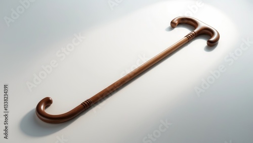 Vintage school cane with a crook handle.